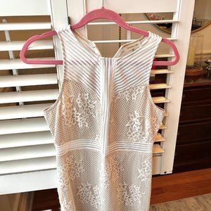 White lace mini dress